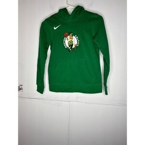 Nike Boston Celtics Youth Green Hoodie NBA Lucky Leprechaun Pullover M 10-12